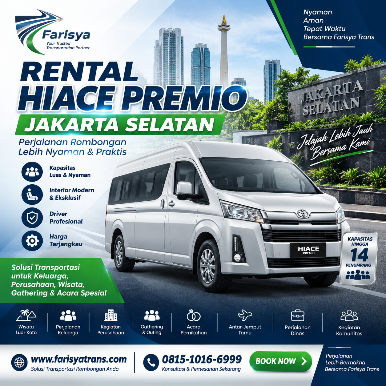 Rental Hiace Premio Jakarta Selatan