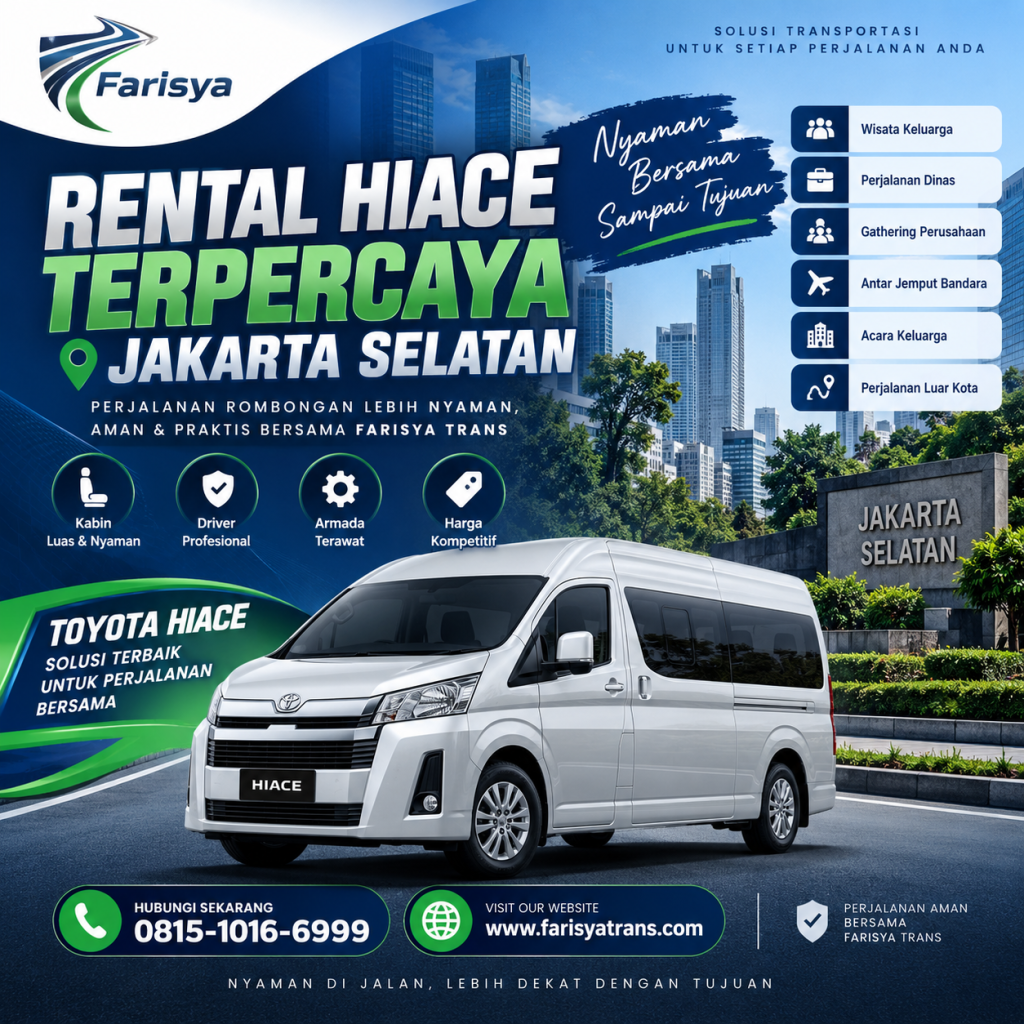Rental Hiace Terpercaya Jakarta Selatan